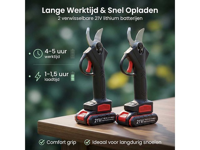 Accu snoeischaar 30mm - 3 stuks (3x) - afbeelding 2 van  6