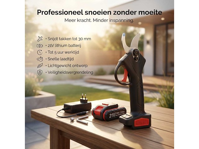 Accu snoeischaar 30mm - 3 stuks (3x) - afbeelding 3 van  6