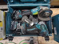 Accu vijsmachine + accu slagschroevendraaier + accu haakse slijper makita - afbeelding 1 van  4