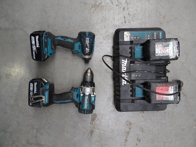 Accu vijsmachine + accu slagschroevendraaier makita - afbeelding 2 van  4