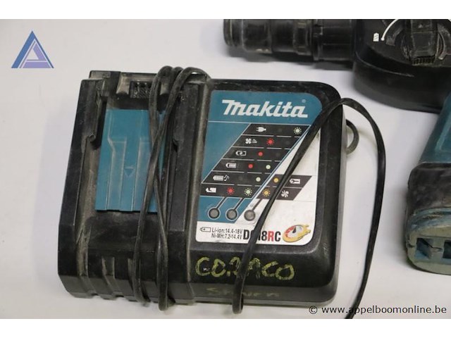 Accuboorhamer - makita acculader - makita - dc18rc - afbeelding 2 van  4