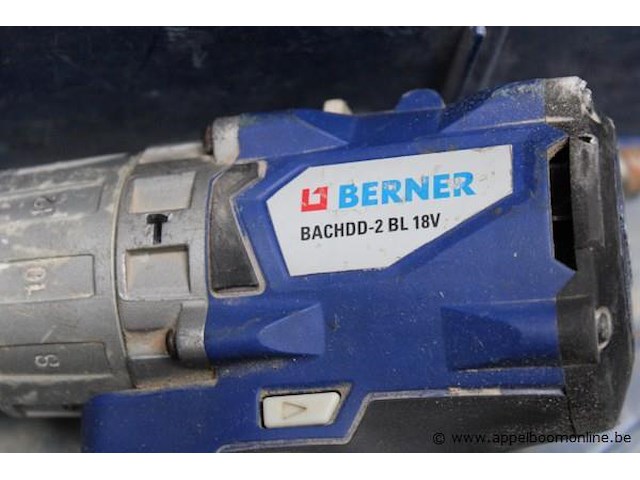 Accuboormachine - berner - bachd02-18 lih accu - berner - bbp 18 v 5.0 ah li-ion toebehoren - bitjes, boren, opbergdoos - afbeelding 2 van  2