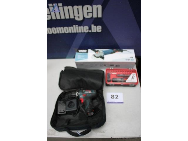 Accuboormachine - bosch - gsr 12v-15 oplader - bosch toebehoren - bitjes, koffer haakse slijper - varo - powx0079 - afbeelding 1 van  4
