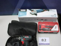 Accuboormachine - bosch - gsr 12v-15 oplader - bosch toebehoren - bitjes, koffer haakse slijper - varo - powx0079 - afbeelding 1 van  4