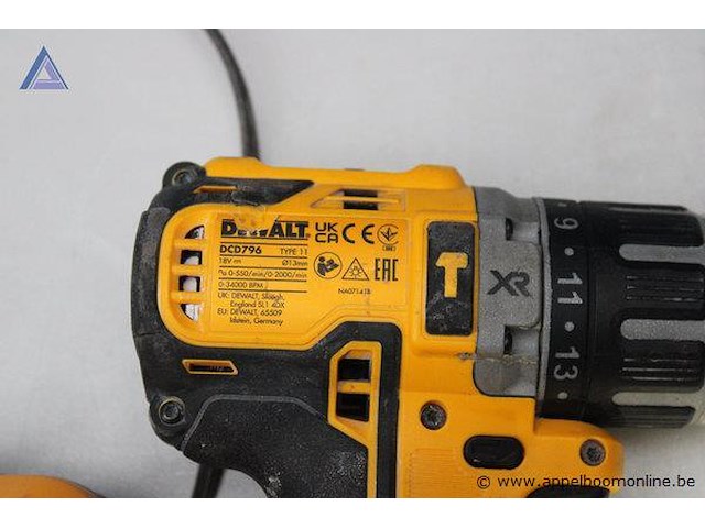 Accuboormachine - dewalt - dcd996 oplader - dewalt - dcb118 - afbeelding 3 van  3
