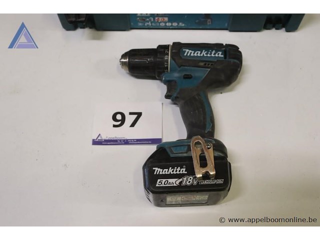 Accuboormachine - makita - ddf482 accu - makita - 18v 5.0ah - afbeelding 1 van  1