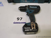 Accuboormachine - makita - ddf482 accu - makita - 18v 5.0ah - afbeelding 1 van  1