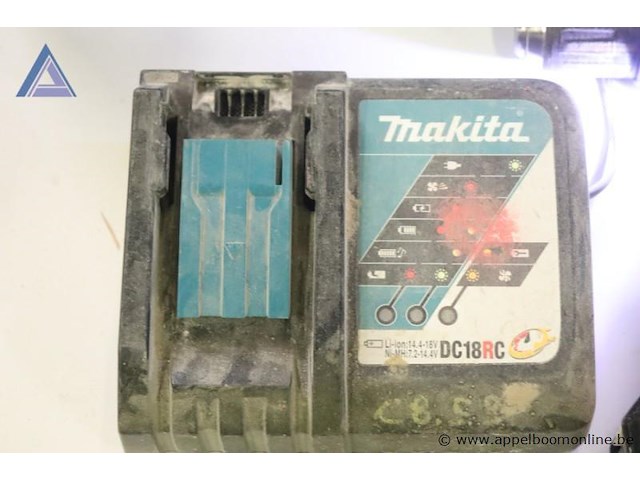 Accuboormachine - makita - ddf484 oplader - makita - dc18rc toebehoren - koffer, accu - afbeelding 2 van  4