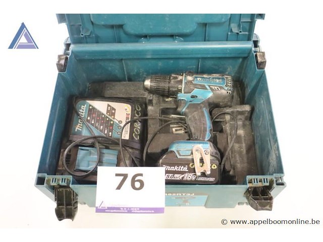 Accuboormachine - makita - dhf480 oplader - makita - dc18rc toebehoren - koffer - afbeelding 1 van  3