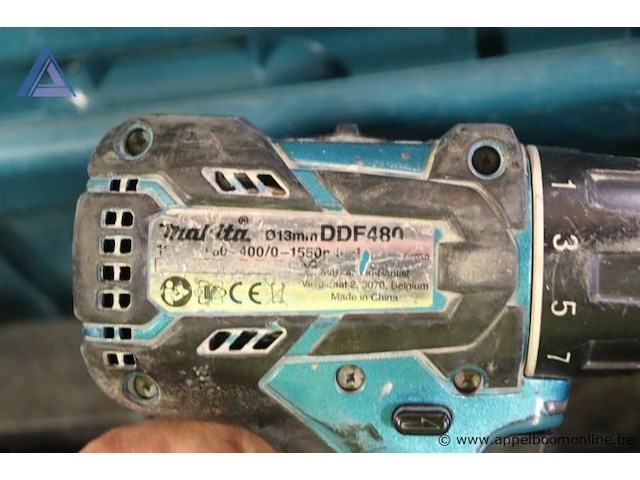 Accuboormachine - makita - dhf480 oplader - makita - dc18rc toebehoren - koffer - afbeelding 3 van  3