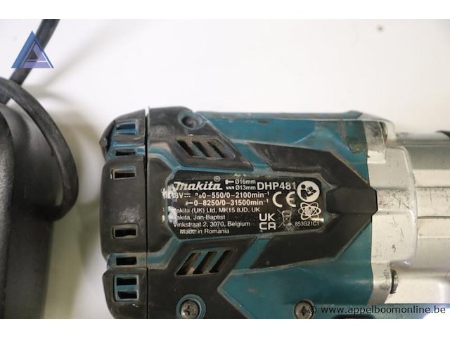 Accuboormachine - makita - dhp481 oplader - makita - dc18rc - afbeelding 3 van  3