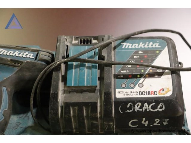 Accuboormachine - makita - dhp482 oplader - makita - dc18rc toebehoren - koffer - afbeelding 2 van  2