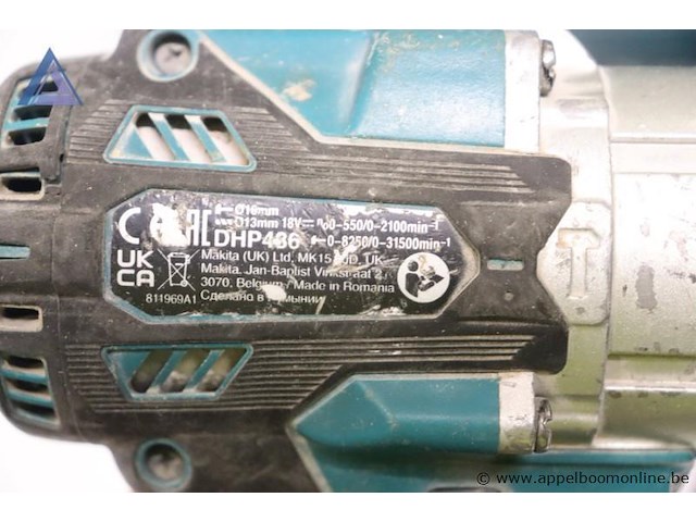 Accuboormachine - makita - dhp486 oplader - makita - dc18rc toebehoren - koffer - afbeelding 3 van  3