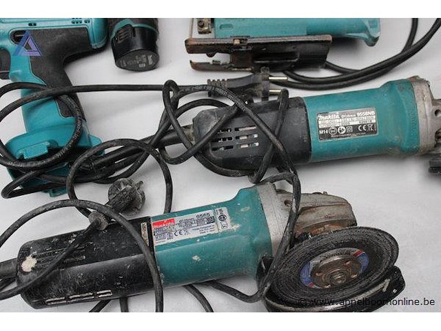 Accuboormachine - makita slagschroevendraaier - makita decoupeerzaag - makita haakse slijper - makita haakse slijper - makita - afbeelding 3 van  3