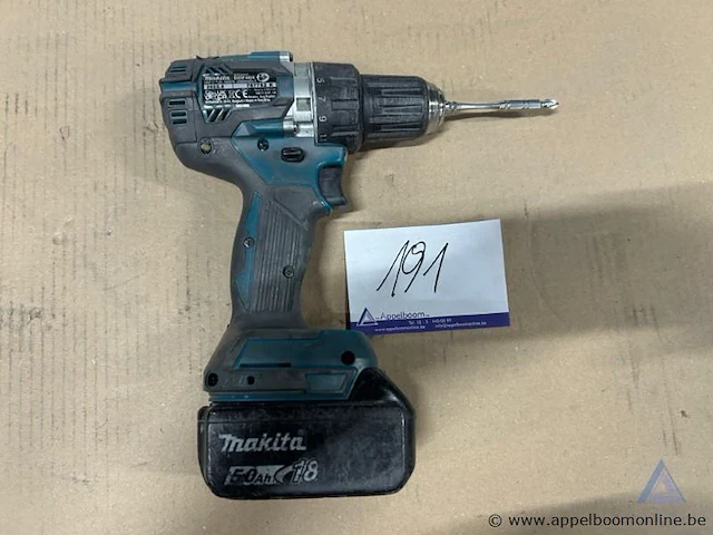 Accuboormachine makita ddf484, 18 v, serienummer 757752 r. inclusief accu en boor. - afbeelding 1 van  2