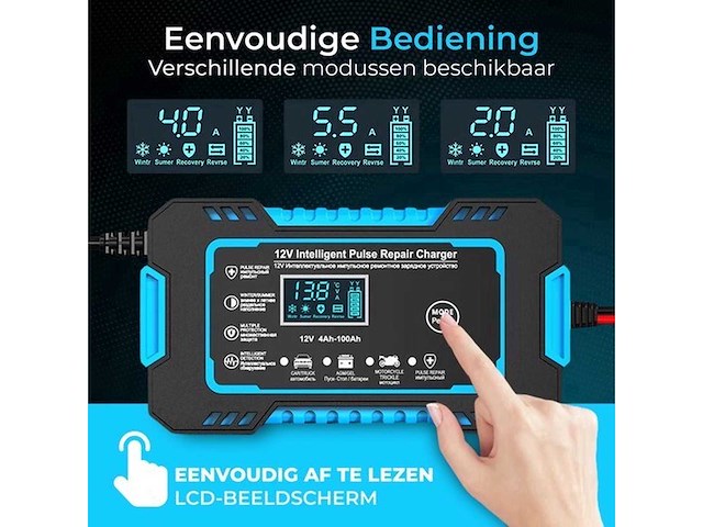 Acculader - 12v 4/6/8a 3 stuks (3x) - afbeelding 2 van  4