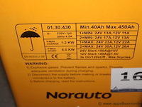 Acculader en starter, norauto, 01.30.430, 230v, 1.2kw laadvermogen, 6.0kw startvermogen, 12v/24v, werking niet gekend - afbeelding 2 van  2