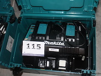 Acculader, makita, makita 3, met 2 accu's, werking niet gekend - afbeelding 1 van  1