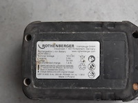 Accu's en lader, rothenberger, gep 15-w32, 18v, 3ah, werking niet gekend - afbeelding 2 van  2