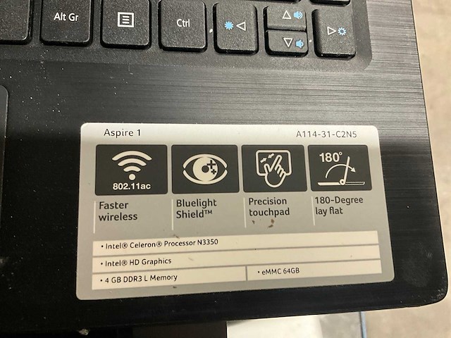 Acer aspire 1 laptop - afbeelding 4 van  7