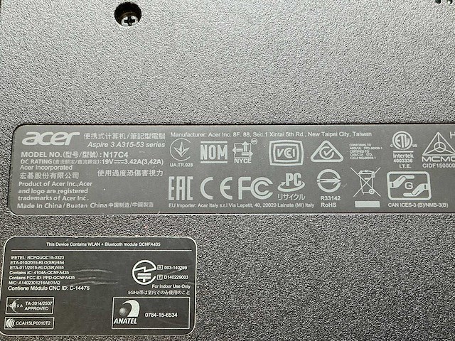 Acer aspire 3 laptop - afbeelding 4 van  4