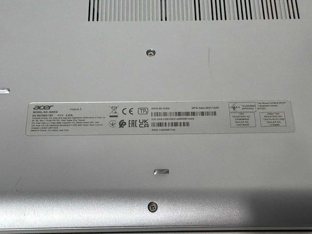 Acer aspire 5 n20c5 laptop - afbeelding 8 van  8