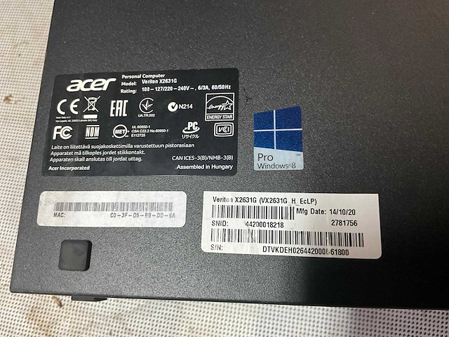 Acer veriton x2631g desktop pc - afbeelding 4 van  8