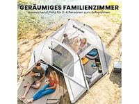 Achterste tent voor 2 tot 4 personen - 320 x 280 x 205 cm - 2-in-1 autotent - afbeelding 4 van  5