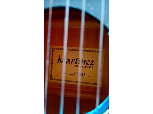 Acoustisch - getekend “martinez" gitaar blauw - afbeelding 2 van  3