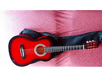 Acoustische gitaar rood - afbeelding 1 van  4