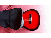 Acoustische gitaar rood - afbeelding 4 van  4