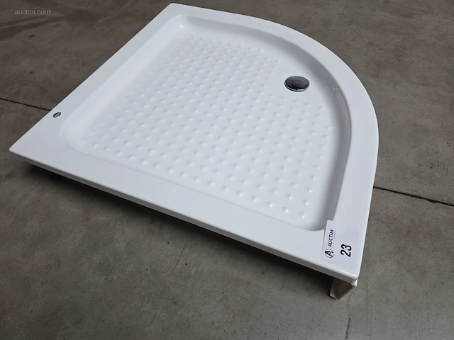 Acryl witte douchebak eago 1/4 rond - afbeelding 2 van  6