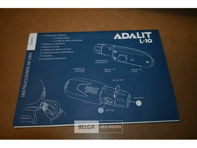 Adalit helmlampen met laadstation - afbeelding 5 van  7