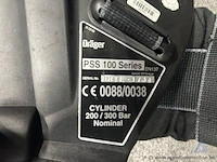 Ademluchttoestel dräger pss 100, met ademluchtmasker. geschikt voor cilinders van 200/300 bar, dräger pss 100 series. werking niet gekend. - afbeelding 2 van  4