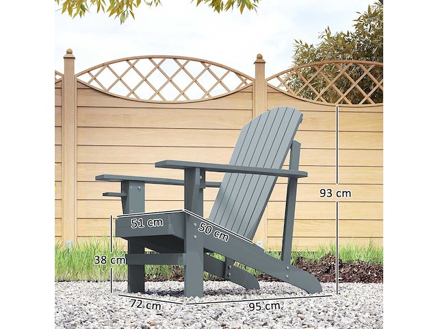 Adirondack comfort garden chair, ingebouwde bekerhouder - afbeelding 3 van  6