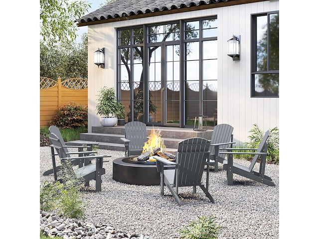 Adirondack comfort garden chair, ingebouwde bekerhouder - afbeelding 5 van  6