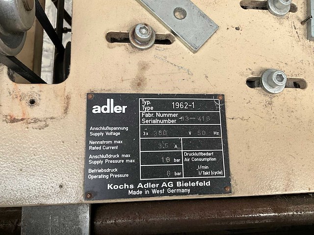 Adler 1962 1 voorbaanautomaat - afbeelding 9 van  17