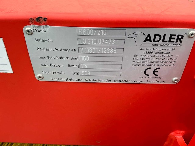 Adler k600/210 borstel - afbeelding 8 van  8