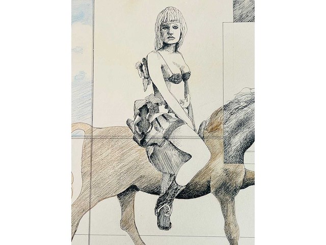 Adriaan de kruijff - ariadne rijdt op puzzle - origineel - afbeelding 2 van  9