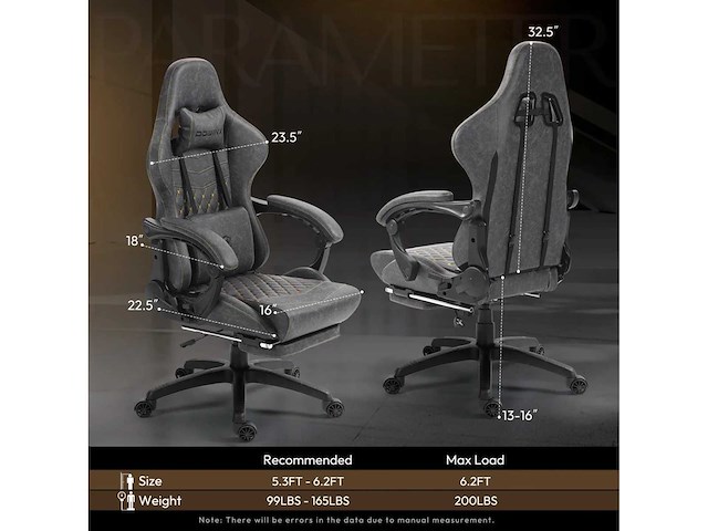 Advanced pu leather gaming chair - afbeelding 7 van  8