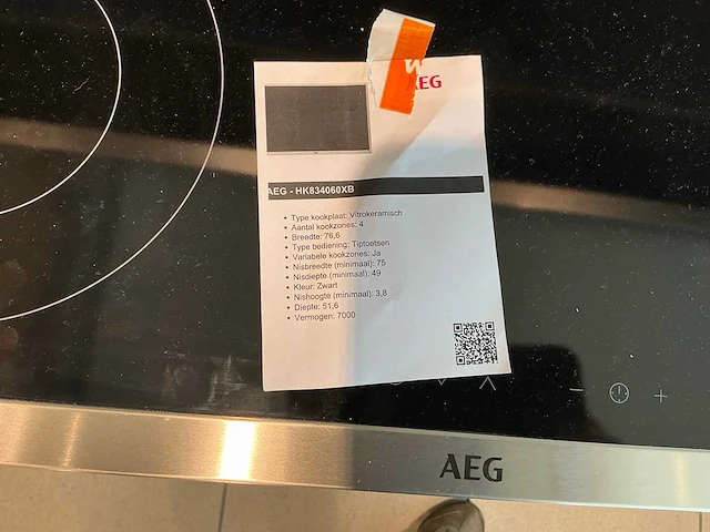 Aeg hk8340600xb vitrokeramische kookplaat - afbeelding 4 van  4