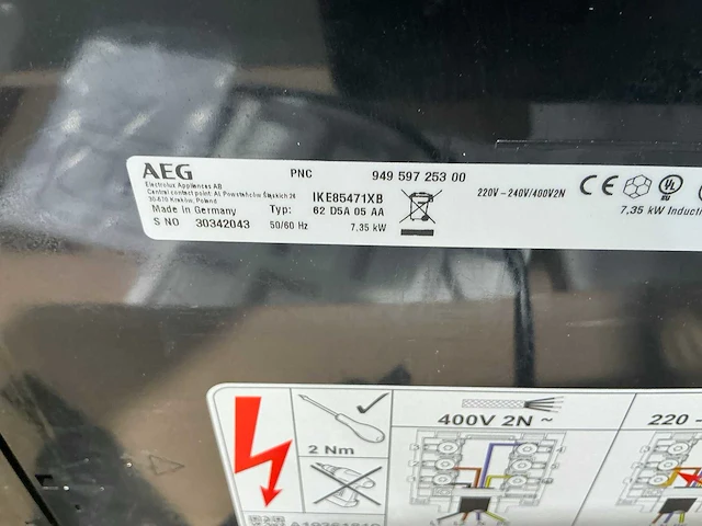 Aeg ike85471xb inductiekookplaat - afbeelding 2 van  5