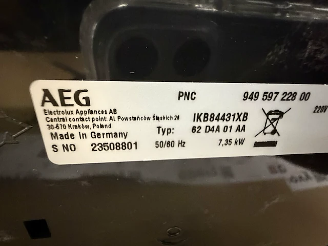 Aeg inductiekookplaat - afbeelding 5 van  6
