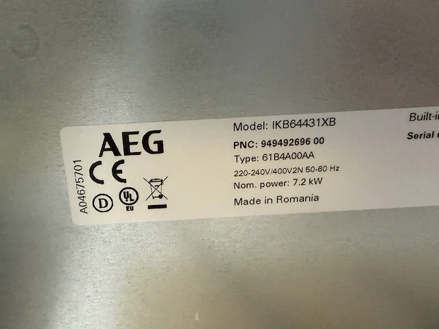 Aeg inductiekookplaat - afbeelding 4 van  4