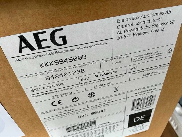 Aeg kkk994500b inbouw espressomachines - afbeelding 5 van  7