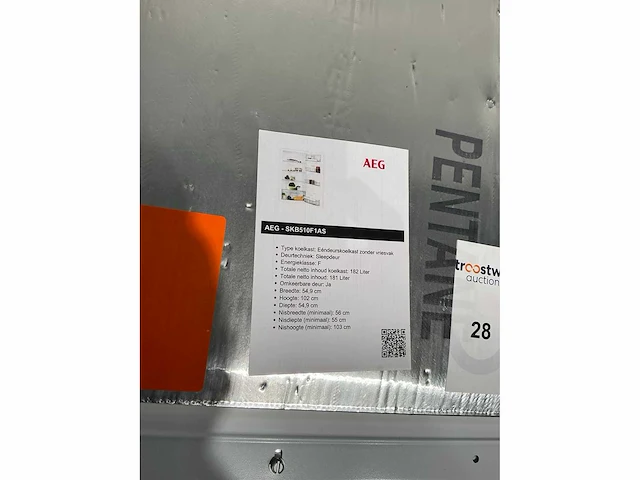 Aeg skb510f1as inbouw koelkast - afbeelding 4 van  7