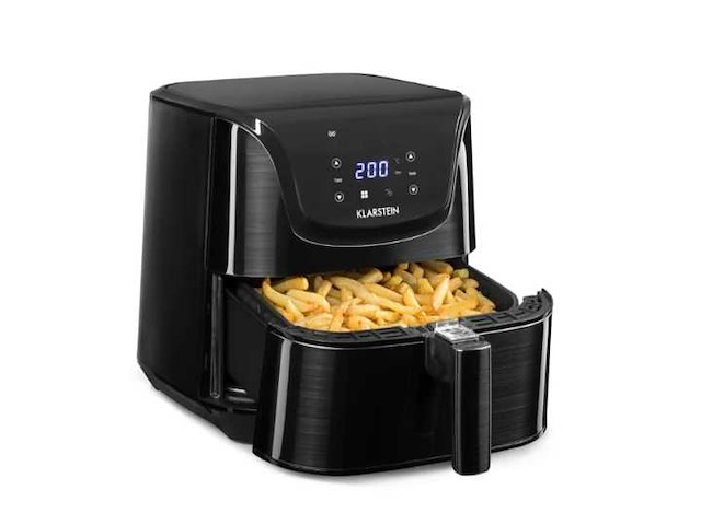 Aero vital deluxe airfryer 5l 1700w roestvrij staal zilver - afbeelding 1 van  5