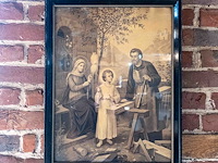 Afbeelding kindje jezus met jozef schrijnwerker en maria - afbeelding 1 van  1