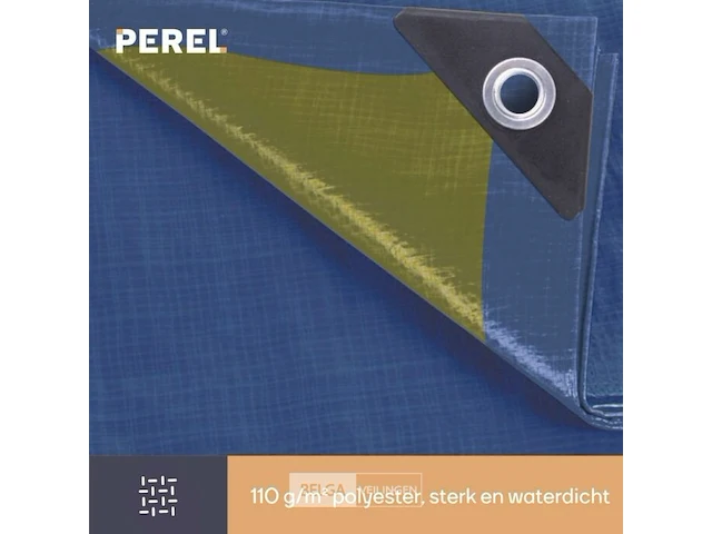 Afdekzeil tarpaulin 2 x 3 m, waterafstotend polyester 110 g/m² - afbeelding 5 van  6