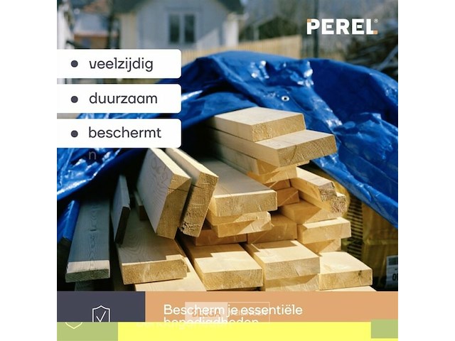 Afdekzeil tarpaulin 2 x 3 m, waterafstotend polyester 180 g/m² - afbeelding 6 van  6
